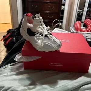 Men's White and Black Sneakers